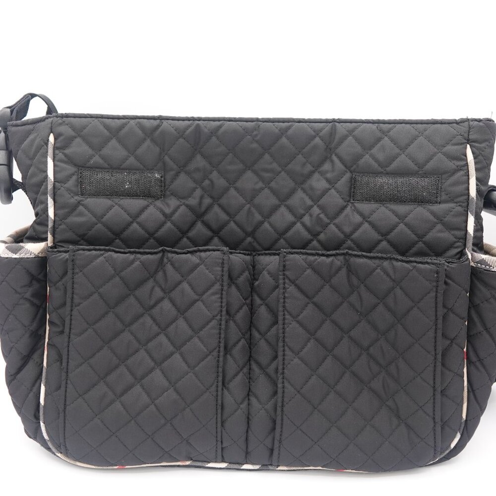 Burberry Nova Check Quilted Diaper Bag Black - Picture 5 of 13